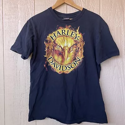 Vintage Harley Davidson T-Shirt Las Cruces NM Large Eagle Wolf Flames 2000’s • $30