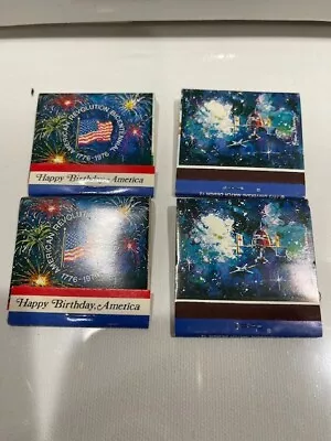 Vintage 1975 Bicentennial Happy 200th Birthday Celebration America 4 Match Books • $5.99