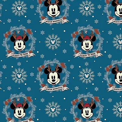 Mickey Wreath 85271047-2 Disney Mickey Mouse Christmas Camelot Fabrics BTY X 44  • $11.75