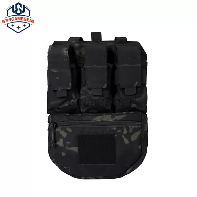 Tactical Assault Back Panel Bag MOLLE Ammo Plate Carrier Pouch For Hunting Vest • $30.99