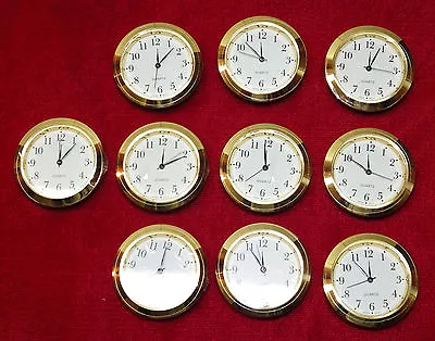 Seiko Mini Insert Clock Movement LOT OF 10 NEW Quartz Battery Fit Up 1 7/16   • $74.05