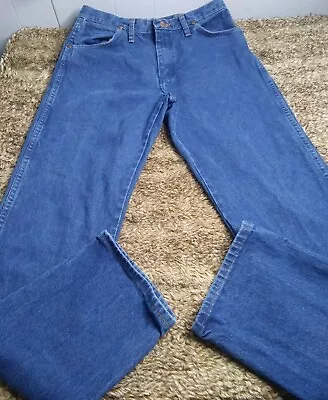Vintage Wrangler Jeans Blue Cowboy Cut Western Rodeo 13MWZPW Mens Size 32x34 • $19.95