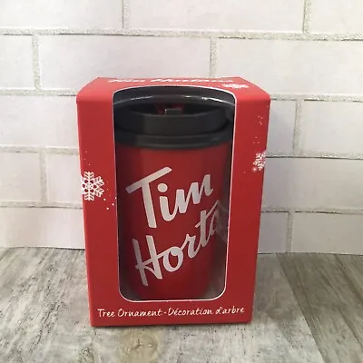 $19.97 • Buy TIM HORTONS Christmas Ornament Red To-Go Take Out Cup 2019 NEW IN BOX