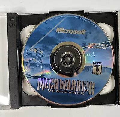 MechWarrior 4 Vengeance (PC 2000) Microsoft T-Teen 2 Disk Set • $9.50