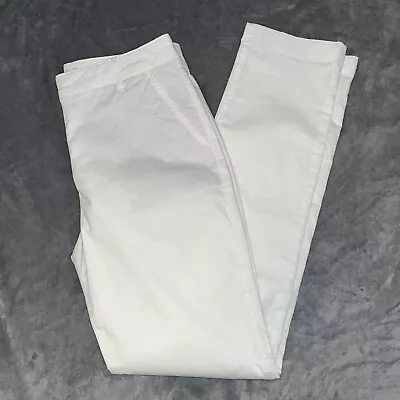 Boden High Waist Cotton Chino White Pants Size 6 Long • $29.99