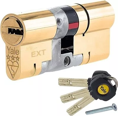 Yale Anti-Snap 3 Star Euro Double Cylinder High Security 70mm Brass P-YS3-3535B • £48.99