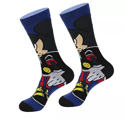 Mickey Mouse Cartoon Character Blue Design Crew Socks  • $7.99