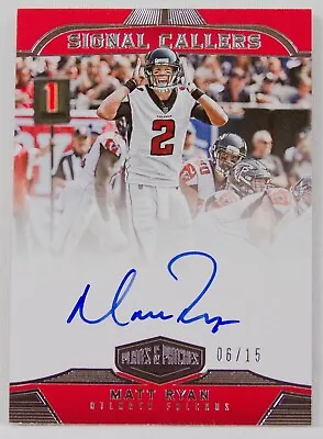 2017 Panini Plates & Patches Matt Ryan Auto /15 SSP • $50