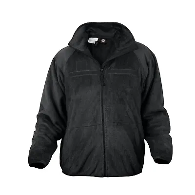 Military Style Polar Fleece Jacket ECWCS Gen III Liner Army Navy Police BLACK • $53.99