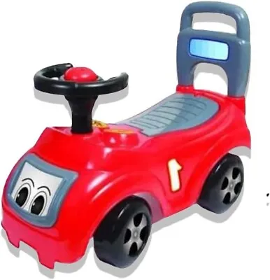 Ride Push Car Baby Racing Car Push Walker Toddler Gliding Car Horn 48x21x37 • £23.99