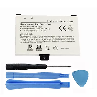 1530mAh BNRB454261 BNRB1530 Battery Barnes & Noble Nook Classic BNRV100 BNRZ100 • $12.95