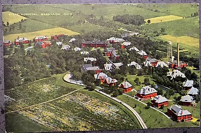 Massillon Ohio State Hospital Postcard- Posted 1948 Aerial View • $5
