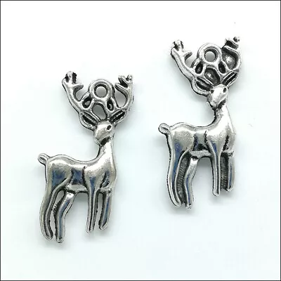 40pcs Deer Elk Antique Silver Charms Pendants Jewelry Making DIY 26*11mm • $4.62