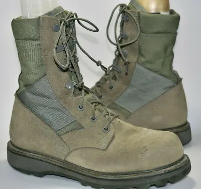 UFCW Mondo PT 8430 Steel Toe Suede Leather Military Mens Boots Vibram Size 6 R • $11.85