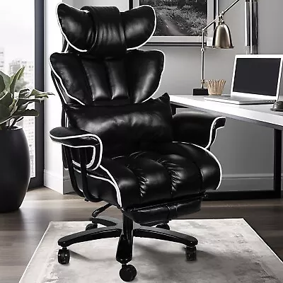 Big Tall Office Chair Swivel Ergonomic Desk Chair With Footrest For Heavy People • $252.99