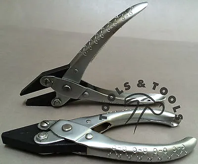 £24.99 • Buy 2 Piece Set Parallel Action 140 & 125 Mm Smooth Flat Nose Pliers Jewelry Crafts