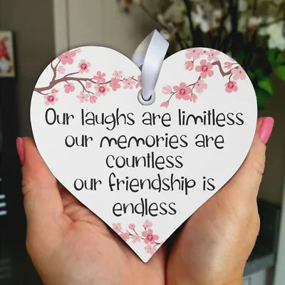 £4.99 • Buy Best Friend Gifts For Women-Friendship-Cheer Up-Gift For Her-LARGE Heart Sign-H6