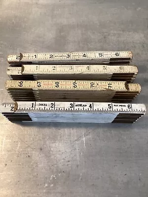 Lot Of Four (4) Vintage Rulers 72” Inch Tool Expanding Rulers Preowned • $14.99