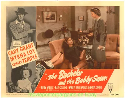 The Bachelor And The Bobby-soxer Lobby Card R1952 Shirley Temple Cary Grant • $60