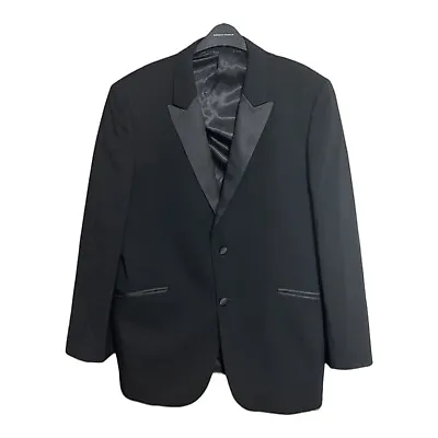 Moss Bros Eveningwear Men`s Blazer Tuxedo Black Suit 42S Wool Blend Designer • £29.95