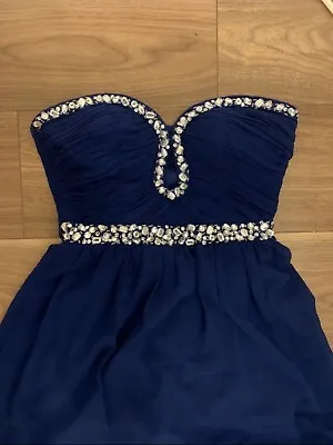 Navy Blue Long Maxi Prom Dress • £45