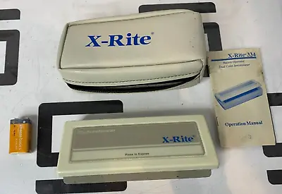 NEW BATTERY X-Rite 334 Sensitometer Dual Color Process Control Portable & Case • $46.49