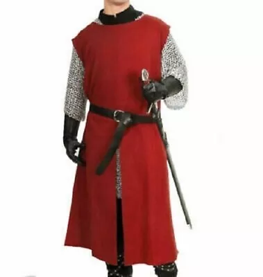 Medieval Knight Tunic Solid Color Costume For Halloween Reenactment LARP SCA • £87.99