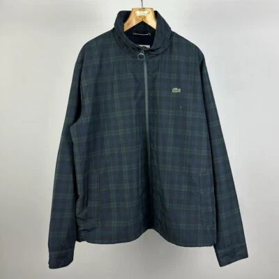 £59.99 • Buy Lacoste Tartan Check Harrington Bomber Jacket Retro Classic, Green Navy, 3XL