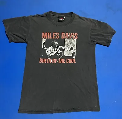 Vintage Miles Davis Birth Of The Cool Mens Graphic T Shirt 2001 Short Sleeve S • $33.99