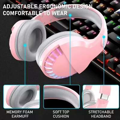 $35 • Buy Bluetooth Over Ear Headphones Wireless & Wired Headphones With Deep Bass Headset