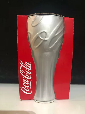 Coca Cola Superscript Contour Glass Silver Brand New • $19.95