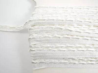 Upholstery Flanged Twist Piping Cord 5 Metres Fabric White • £3.99