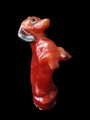 Vintage Dachshund Dog Standing Shaped Candle Doxie Wiener Unused Retro Decor • $34.19