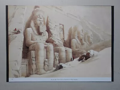 Vintage Ancient Egypt Print : The Great Temple Of Abu Simbel By David Roberts • £1.99