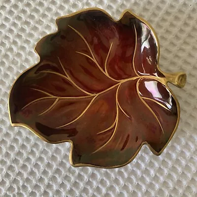 Carlton Ware Rouge Royal Leaf Dish 1920 /30’s Nut Or Pin Dish Vintage Numbered • $33