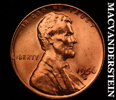 1956-D Lincoln Wheat Cent - Choice Gem Brilliant Uncirculated  No Reserve #U8697 • $0.99