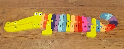 £8 • Buy Orchard Toys Wooden Crocodile Letter Alphabet Jigsaw Puzzle About 50cm Long