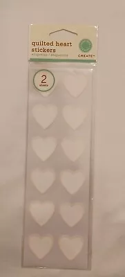 Martha Stewart Crafts Quilted Heart Stickers Valentines Day Scrapbook Pink White • $2.50