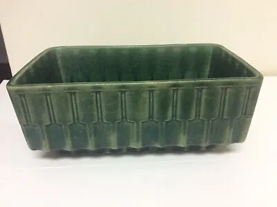 Vintage MCM California Pottery Dark Forest Green Planter • $19.99