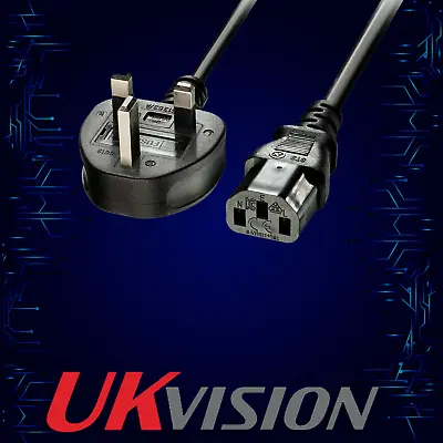 Lite-an Power Cable UK Plug BS 1363 To IEC C13 Kettle Lead Mains Power Cord UK • £5.79