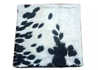 New Cowhide Leather Cushion Cover Rug Cow Hide Hair On Cushion E-2702 • £1.04