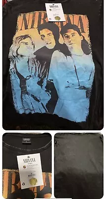 Nirvana Real Baby 👶 Acid Wash Black T-Shirt Size Large NEW • $30.80