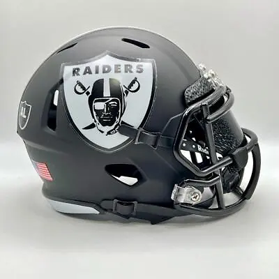 Las Vegas Raiders CUSTOM Concept Matte Black With Black Visor Mini FB Helmet • $75