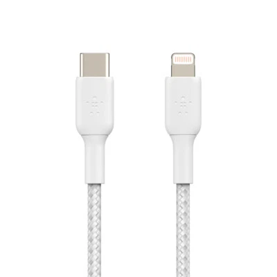 $24 • Buy Belkin BOOST↑CHARGE™ Braided USB-C To Lightning Cable 1m CAA004BT1MWH