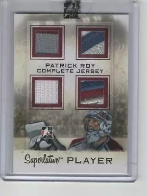 2011-12 Itg Superlative Patrick Roy Complete Jersey Jer/#/emblem/strap  1 Of 1 • $2.39