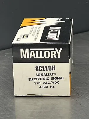 $24.99 • Buy MALLORY SC110H 30 -110 VAC/DC 4500 Hz SONALERT ELECTRONIC SIGNAL NIB, Sealed 