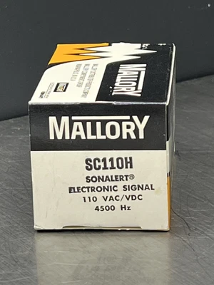 $19.99 • Buy MALLORY SC110H 30 -110 VAC/DC 4500 Hz SONALERT ELECTRONIC SIGNAL NIB, Sealed 