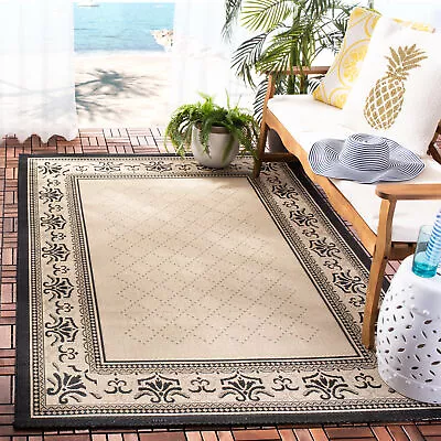 Safavieh Indoor / Outdoor Sand / Black Area Rugs - CY0901-3901 • $70