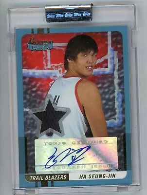 Ha Seung-Jin 2004 Bowman Signatures Auto Patch Serial #d 60/169 Sealed • $28.99