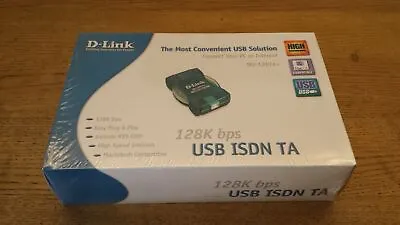 £29.99 • Buy NEW Sealed D-Link DU-128TA+ USB ISDN TA 128kbps